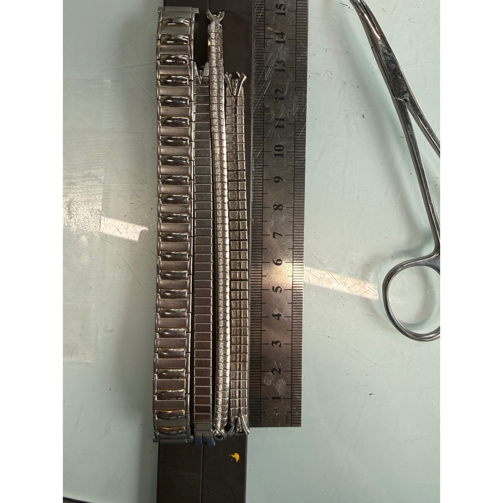 Lot of Speidel Silver‎ Tone Expansion Watch Bands – Vintage – Stretch